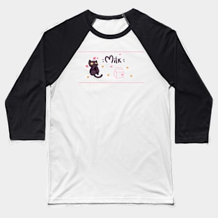 Cats love milk Baseball T-Shirt